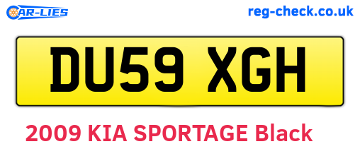 DU59XGH are the vehicle registration plates.