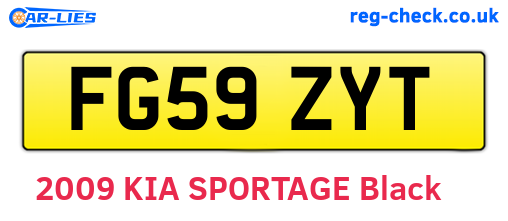 FG59ZYT are the vehicle registration plates.