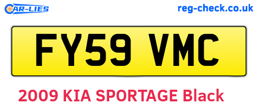 FY59VMC are the vehicle registration plates.