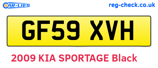 GF59XVH are the vehicle registration plates.
