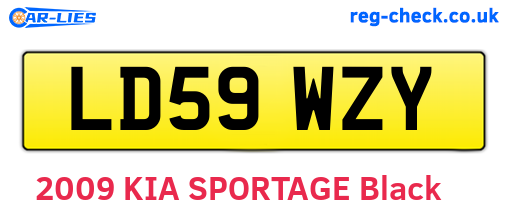 LD59WZY are the vehicle registration plates.
