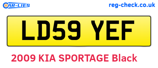 LD59YEF are the vehicle registration plates.
