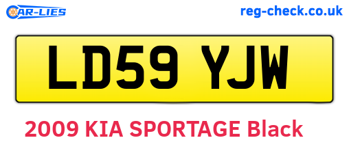 LD59YJW are the vehicle registration plates.