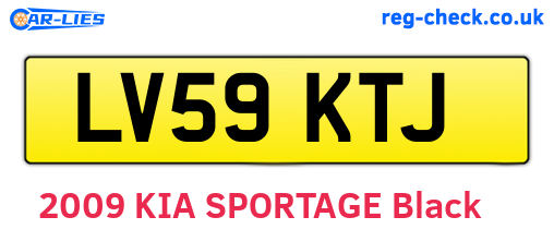 LV59KTJ are the vehicle registration plates.