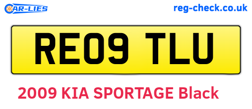 RE09TLU are the vehicle registration plates.