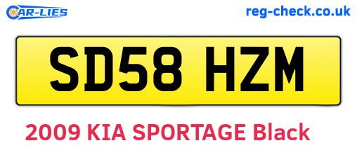 SD58HZM are the vehicle registration plates.