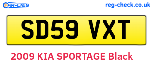 SD59VXT are the vehicle registration plates.