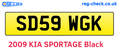 SD59WGK are the vehicle registration plates.