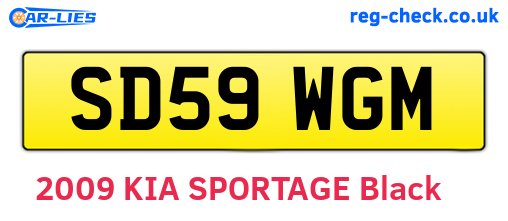 SD59WGM are the vehicle registration plates.