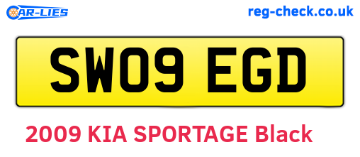 SW09EGD are the vehicle registration plates.