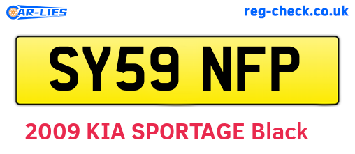 SY59NFP are the vehicle registration plates.