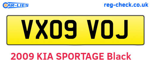 VX09VOJ are the vehicle registration plates.