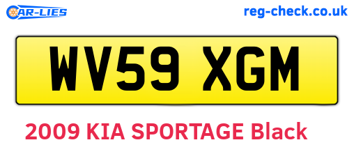WV59XGM are the vehicle registration plates.