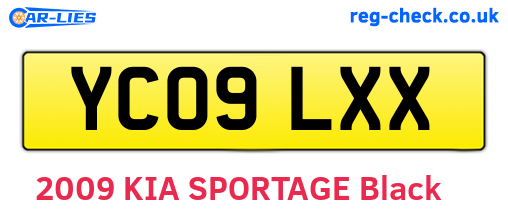 YC09LXX are the vehicle registration plates.