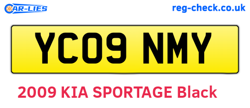 YC09NMY are the vehicle registration plates.