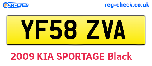 YF58ZVA are the vehicle registration plates.