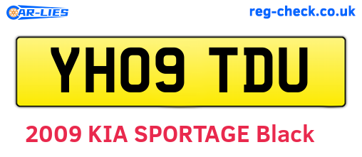YH09TDU are the vehicle registration plates.