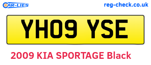 YH09YSE are the vehicle registration plates.