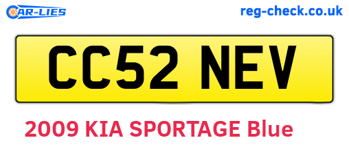 CC52NEV are the vehicle registration plates.