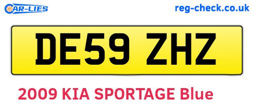 DE59ZHZ are the vehicle registration plates.