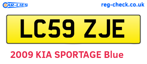 LC59ZJE are the vehicle registration plates.