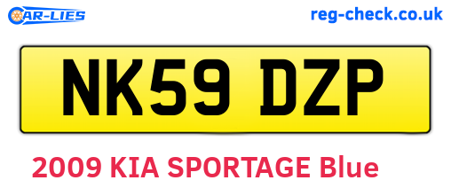 NK59DZP are the vehicle registration plates.