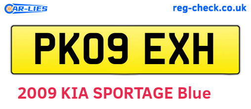 PK09EXH are the vehicle registration plates.