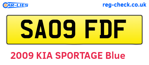 SA09FDF are the vehicle registration plates.