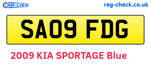 SA09FDG are the vehicle registration plates.