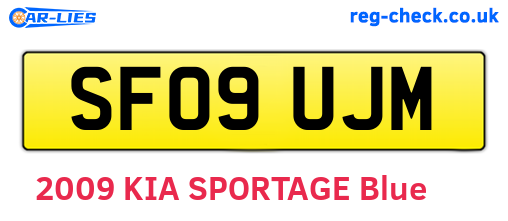 SF09UJM are the vehicle registration plates.
