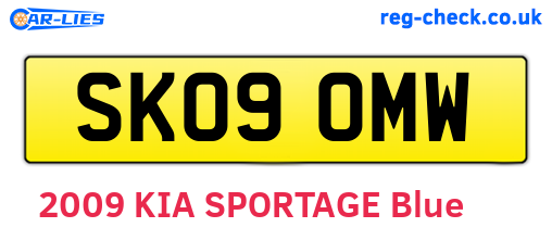SK09OMW are the vehicle registration plates.