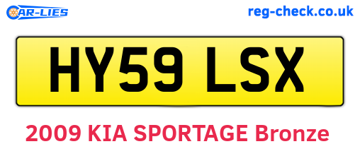 HY59LSX are the vehicle registration plates.
