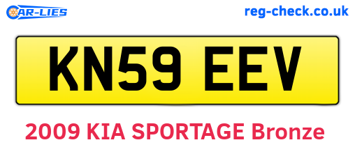 KN59EEV are the vehicle registration plates.