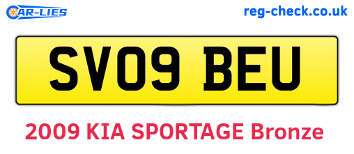 SV09BEU are the vehicle registration plates.
