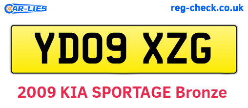 YD09XZG are the vehicle registration plates.