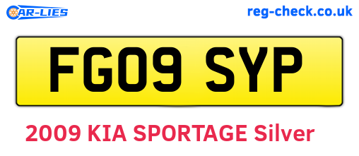 FG09SYP are the vehicle registration plates.