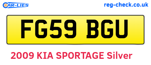 FG59BGU are the vehicle registration plates.
