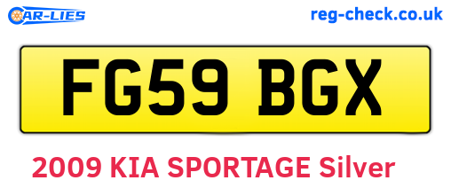 FG59BGX are the vehicle registration plates.