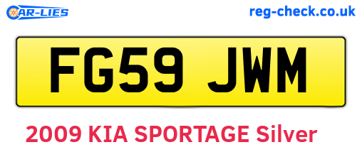 FG59JWM are the vehicle registration plates.