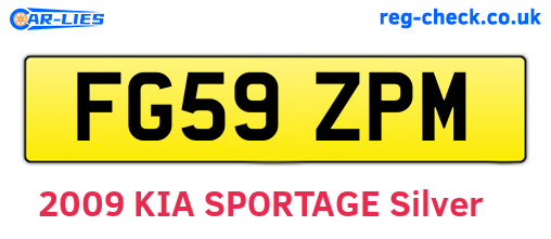 FG59ZPM are the vehicle registration plates.