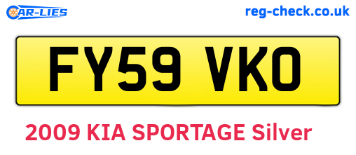 FY59VKO are the vehicle registration plates.