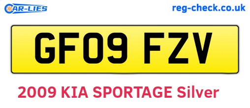 GF09FZV are the vehicle registration plates.
