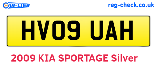 HV09UAH are the vehicle registration plates.