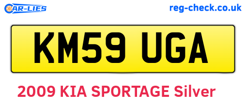 KM59UGA are the vehicle registration plates.