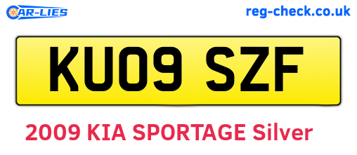KU09SZF are the vehicle registration plates.