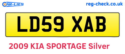 LD59XAB are the vehicle registration plates.