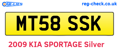 MT58SSK are the vehicle registration plates.