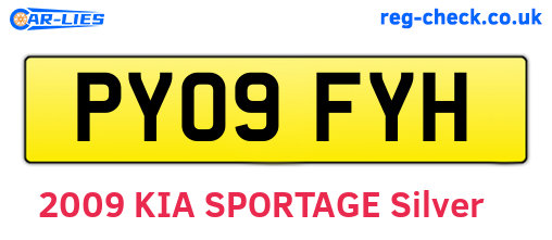 PY09FYH are the vehicle registration plates.