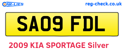 SA09FDL are the vehicle registration plates.