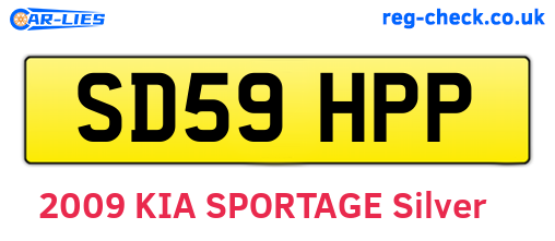 SD59HPP are the vehicle registration plates.
